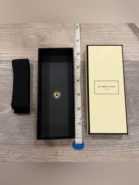 Empty Jo Malone Black and Cream Accessory Perfume Box with ribbon